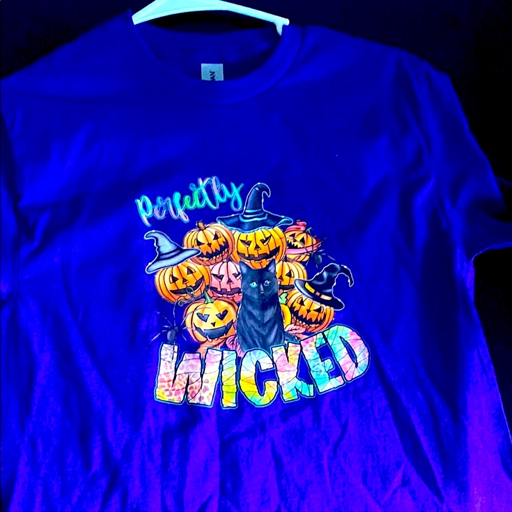 Purple Halloween Graphic T-Shirt